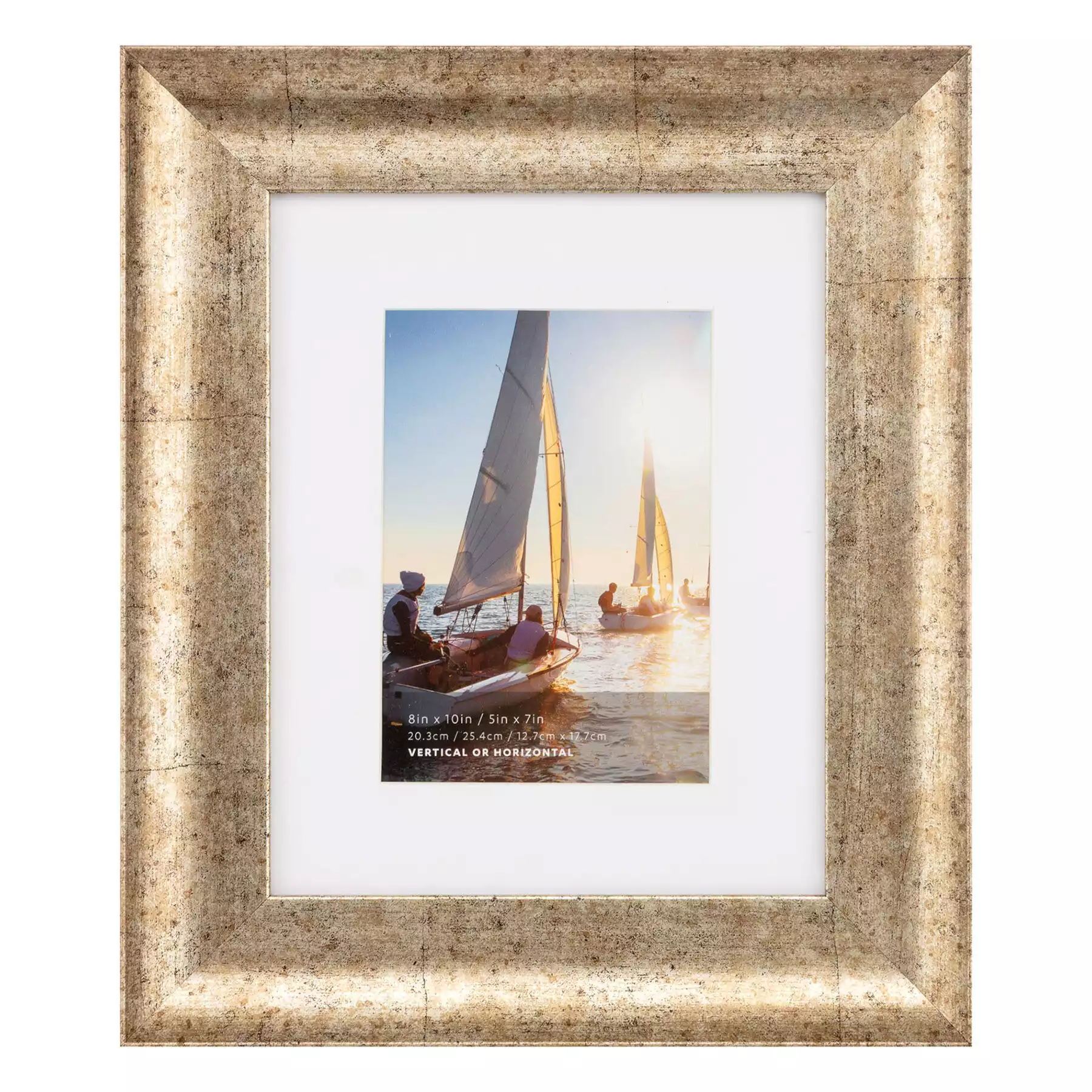 Luxurious All the people Gift Selection 8X10 Matted To 5X7 champagne Scoop  Profile White Mat Photo Frame at a Steal